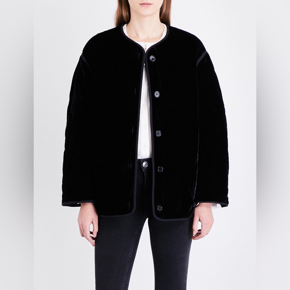 Sandro Quilted Velet in Black